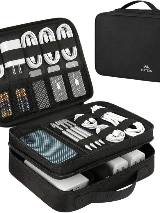 Other - Electronics Organizer Travel Case, Water Resistant Cable Organizer Bag for Trave